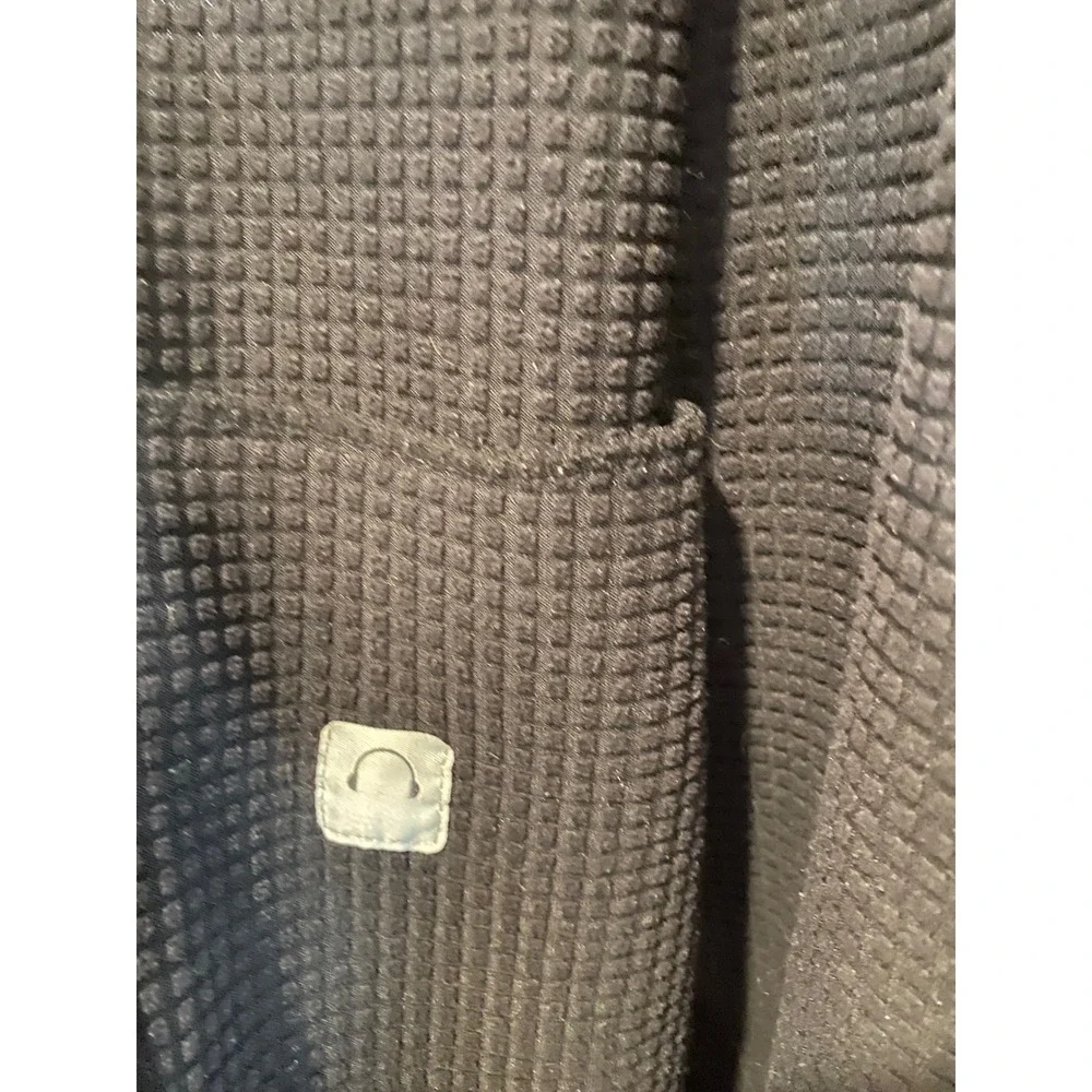 Vintage Nike Mens :arge Full Zip Hoodie Charcoal Grey Waffle Knit Thermal Lining